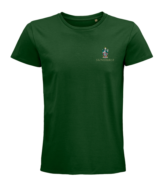 Stonyhurst Crest Green Organic T-Shirt (Unisex/Mens)
