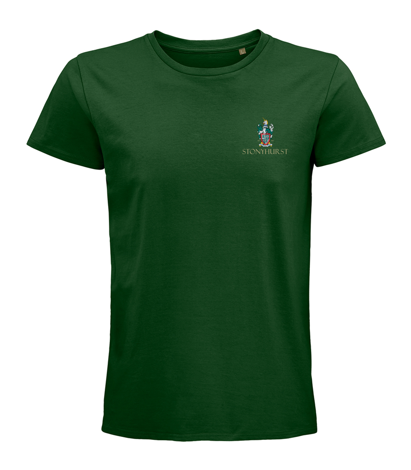 Stonyhurst Crest Green Organic T-Shirt (Childrens)